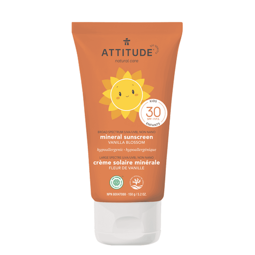 Baby & Kids Moisturizer Mineral Sunscreen : SPF 30 - Vanilla Blossom / 150g (5,2 OZ.) - ProCare Outlet by Attitude