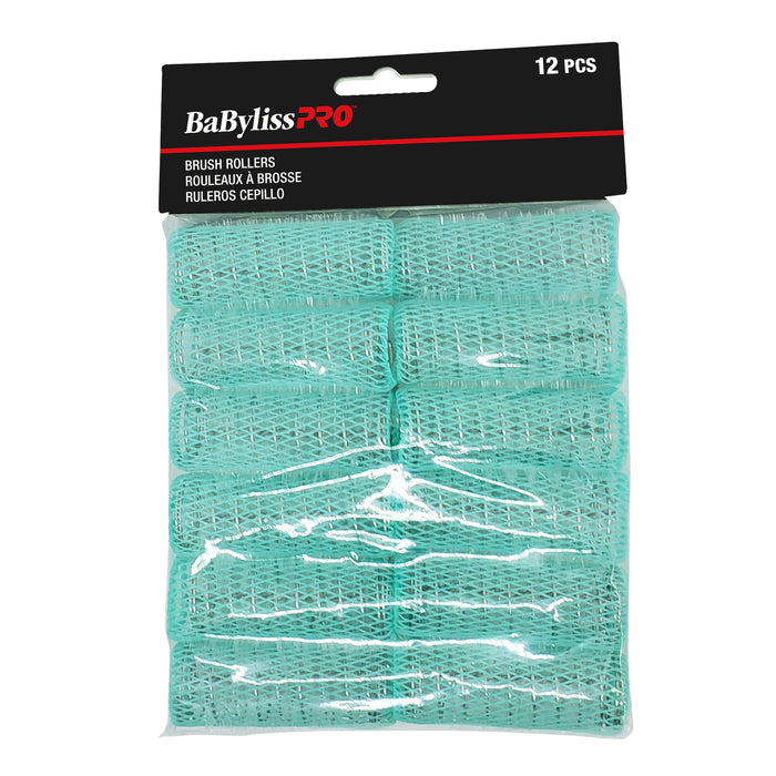 BaBylissPRO Brush Rollers, Green - Bag of 12