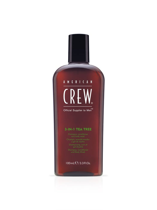 American Crew - 3in1 Tea Tree Shampoo, Conditioner, Body Wash - 100ml - by American Crew |ProCare Outlet|