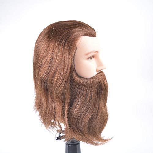 Mannequin Training Head Suitable for Coloring Blow Drying Bleaching  Cutting, 100% Humun Hair High Density with Beard - by Prohair