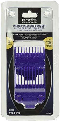 Andis Master Clipper Magnetic Comb Set — dual pack sizes 0.5 & 1.5, 01420 - ProCare Outlet by Andis