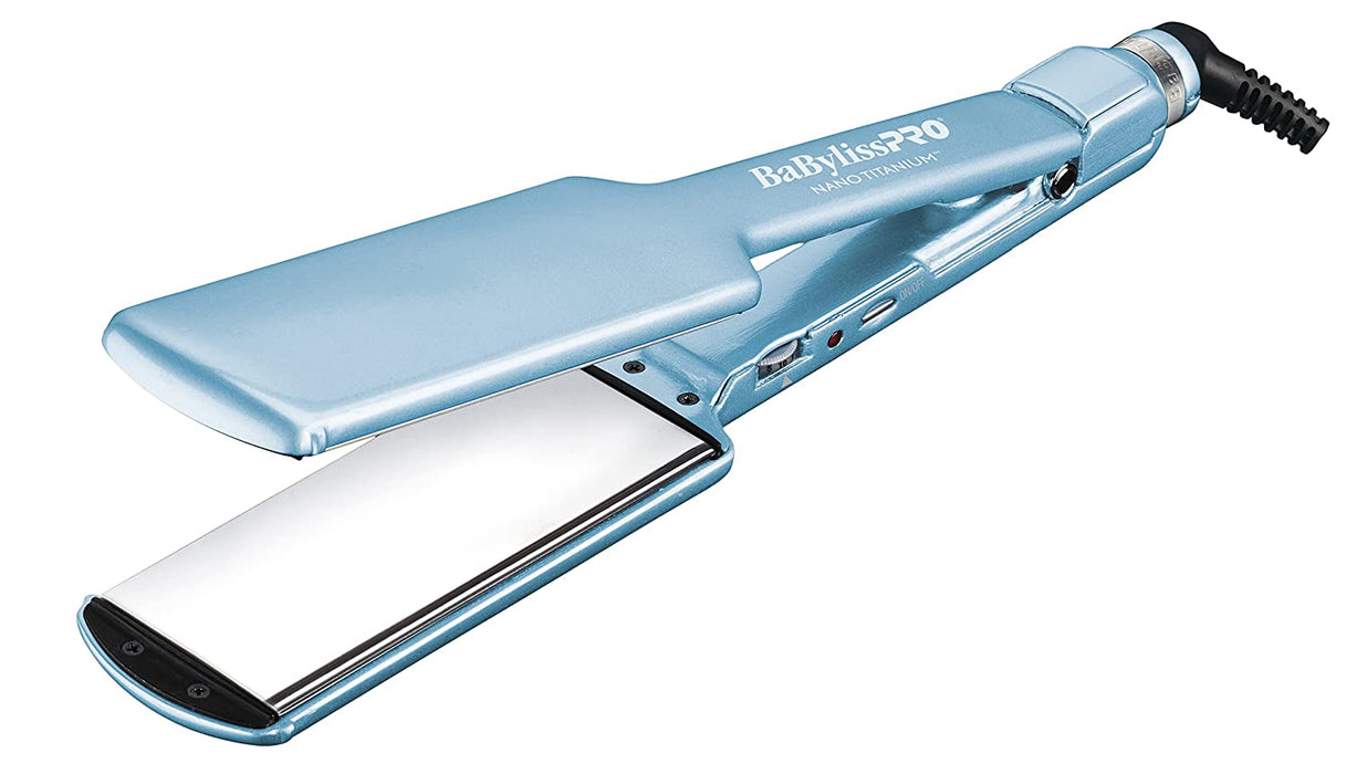 BaBylissPRO Nano Titanium & Ceramic Ultra-Slim Extra-Long Dual Voltage Flat Iron with 2 inch wide plate