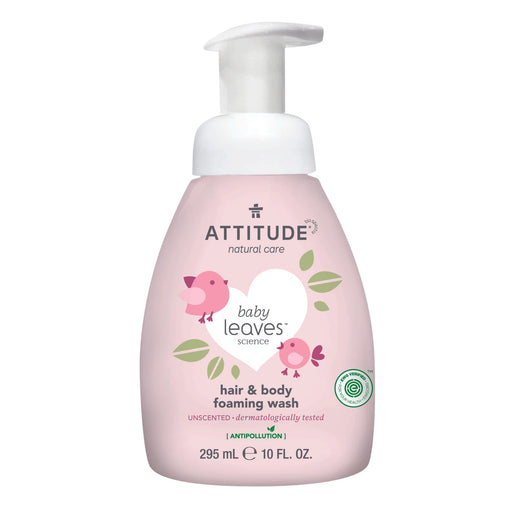 Attitude - 2-in-1 Hair and Body Foaming Wash : BABY LEAVES™ - Unscented - ProCare Outlet by Attitude