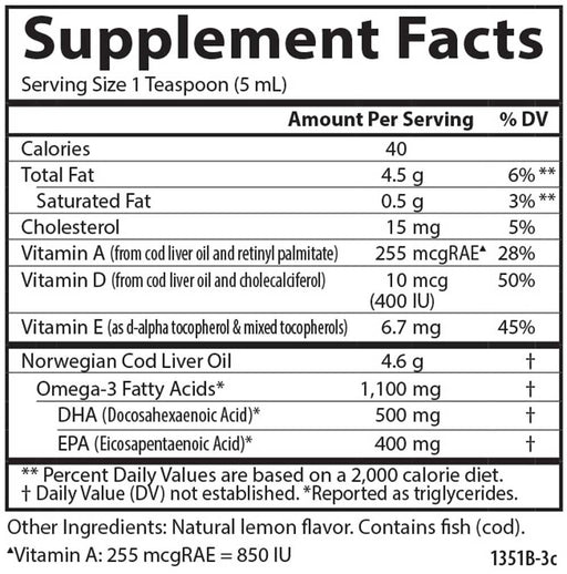 Carlson Labs Cod Liver Oil, Lemon - ProCare Outlet by Carlson Labs