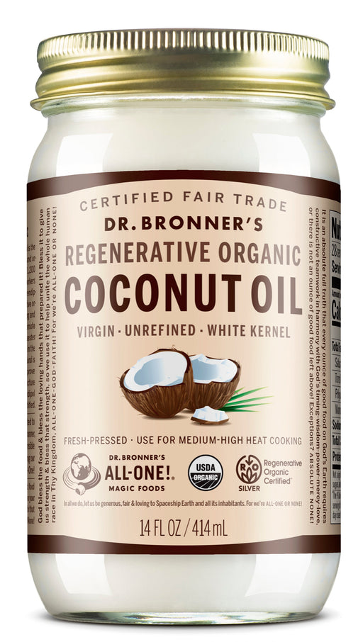 White Kernel - Regenerative Organic Coconut Oil - 14 oz - by Dr Bronner's |ProCare Outlet|