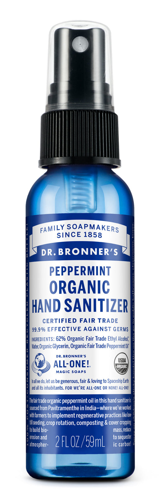 Peppermint - Organic Hand Sanitizer - ProCare Outlet by Dr Bronner's