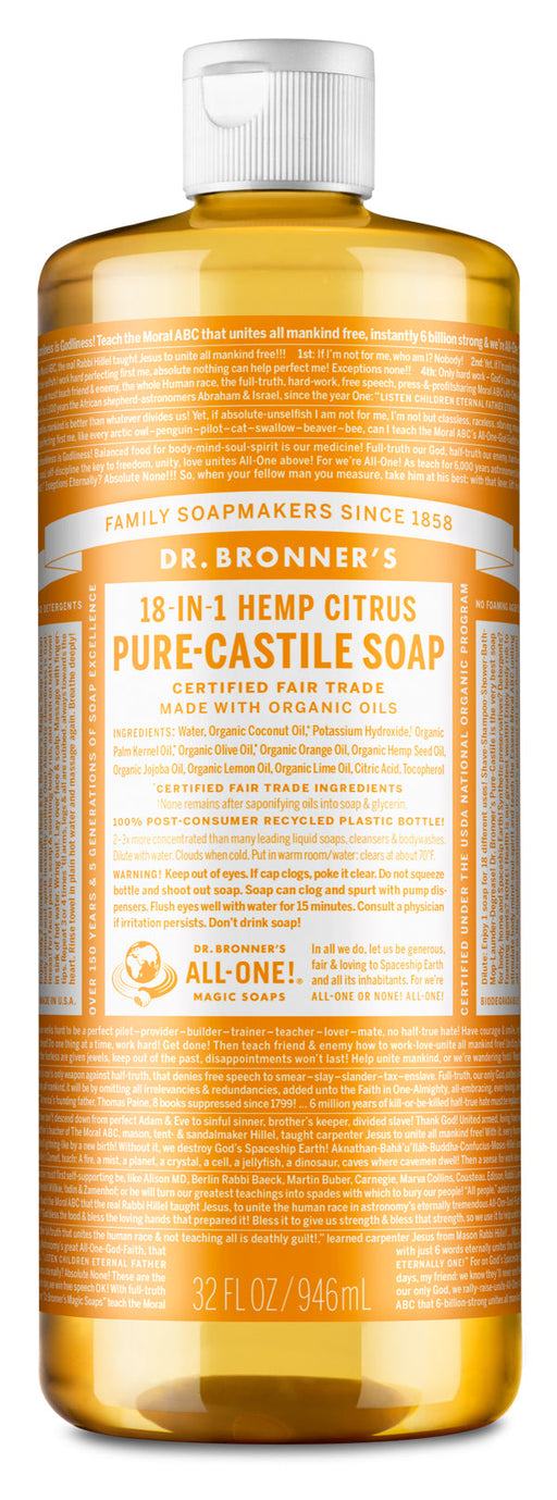 Citrus - Pure-Castile Liquid Soap - 32 oz - ProCare Outlet by Dr Bronner's
