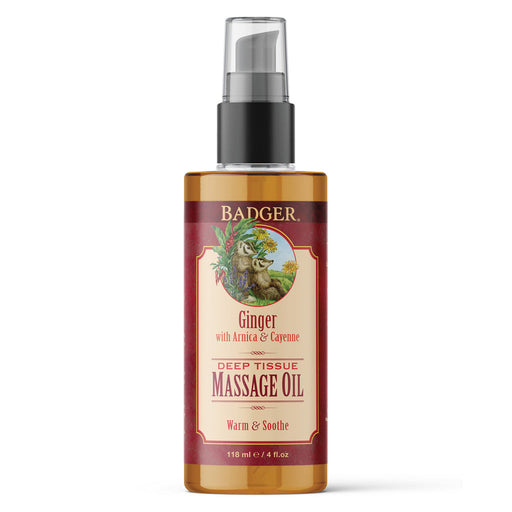 Badger - Ginger Deep Tissue Massage Oil |4 oz| - ProCare Outlet by Badger