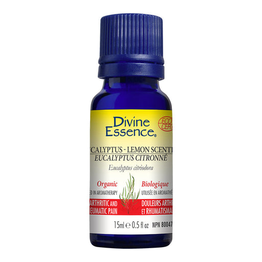 Eucalyptus Lemon-Scented Organic Essential Oil 15ml, DIVINE ESSENCE - ProCare Outlet by Divine Essence