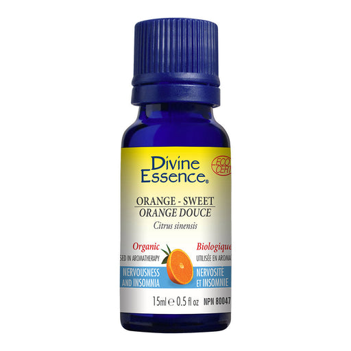 Orange Sweet Organic Essential Oil, DIVINE ESSENCE - 15ml - ProCare Outlet by Divine Essence