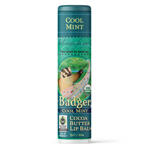 Badger - Cocoa Butter Lip Balm - Cool Mint |0.25 oz | - by Badger |ProCare Outlet|