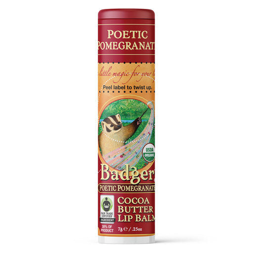 Badger - Cocoa Butter Lip Balm - Poetic Pomegranate |0.25 oz | - by Badger |ProCare Outlet|