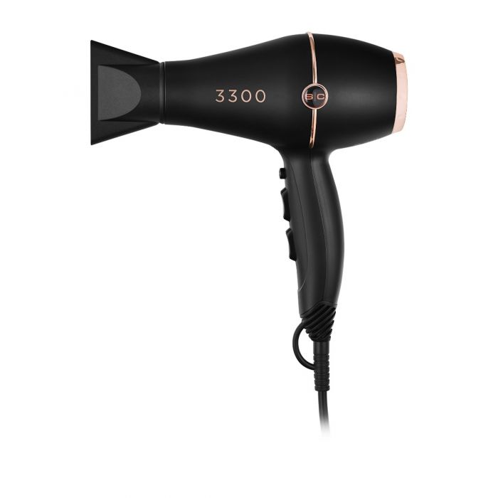 Black StyleCraft - 3300 - Supercharged Nano-Compact Hair Dryer with 2 Concentrator Nozzles - by StyleCraft |ProCare Outlet|