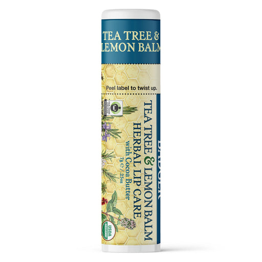 Badger - Tea Tree Lip Balm - Cocoa Butter |0.25 oz | - ProCare Outlet by Badger
